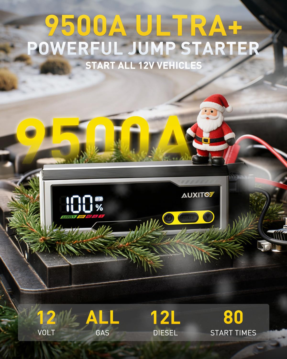 AUXITO T5 Jump Starter with PD 30W USB-C port