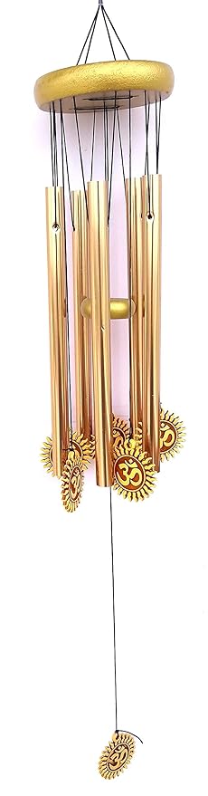 LOVE KART Wind Chime Hanging Feng Shui Metal OM Wind Chime for Home, Balcony, Garden and Gallery Bedroom with Good Sound Quality The Positive Energy Good Luck Height - 50 cm Approx