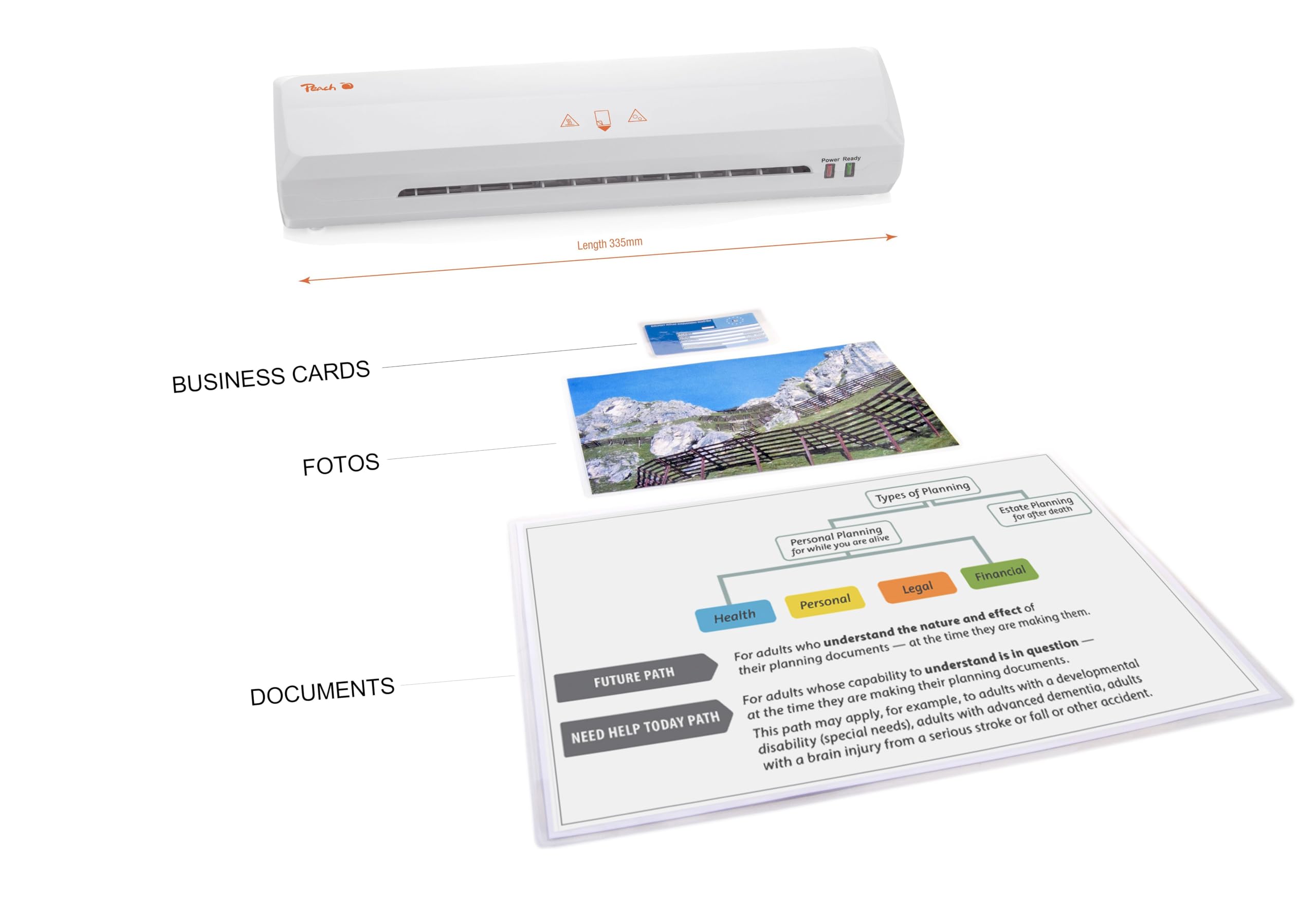 Peach PL707P Plastifieuse DIN A4 200 films plastification