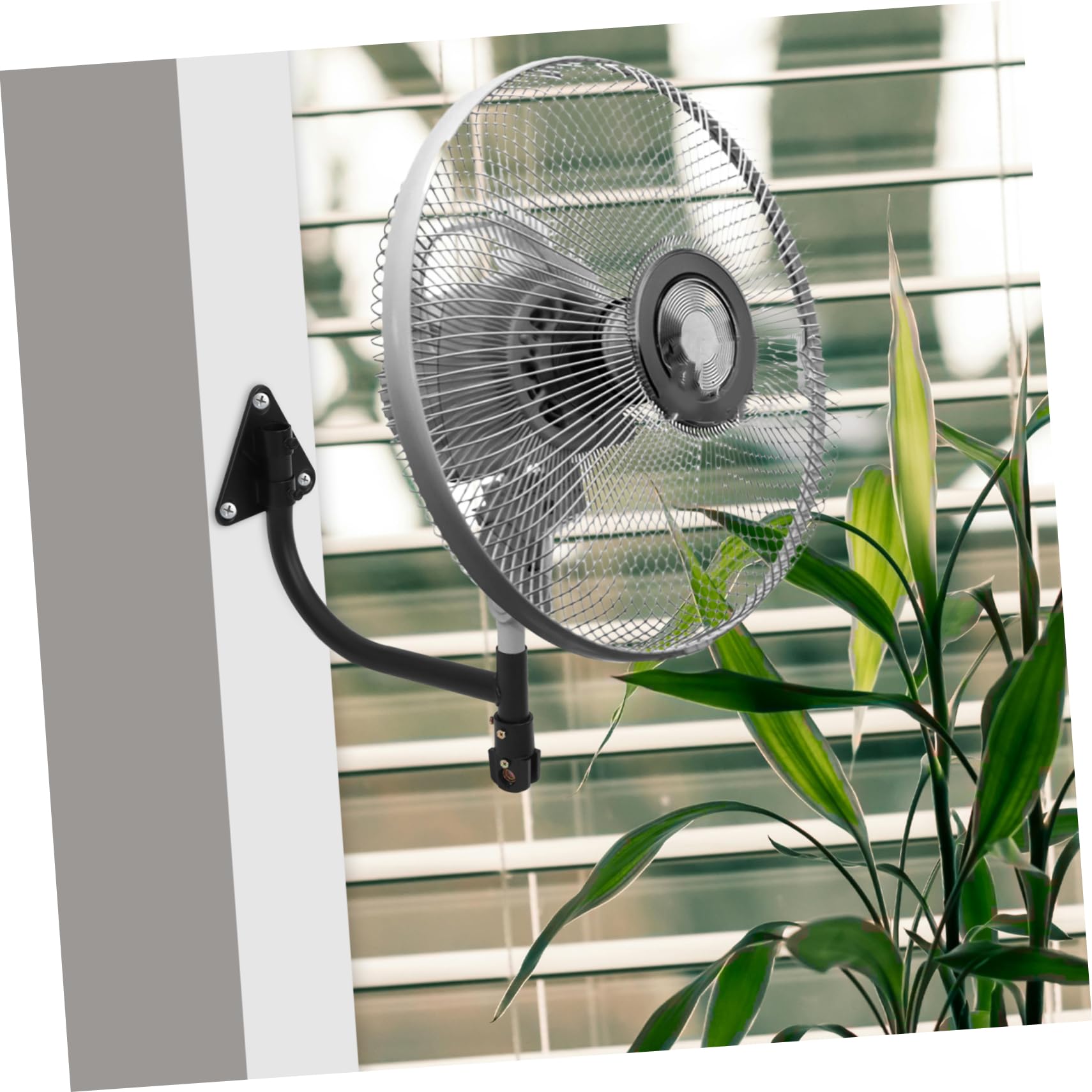 SHINEOFI Adaptador en Hierro Tubo Kit Ventilador de Techo para Negro Pie y Soporte Oscilante Verano Uso Industrial Decoracion