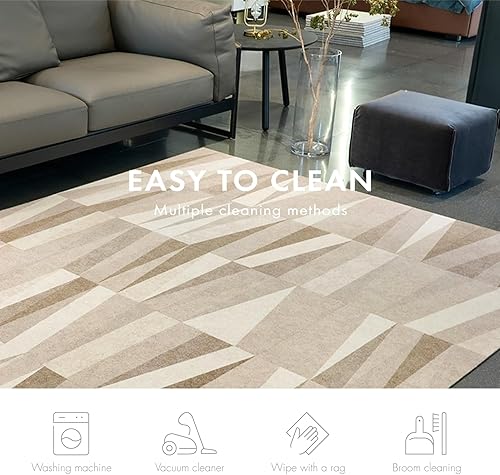 Miniatura 2 de PUREFULL Alfombra cuadrada extraíble, relleno no adhesivo de 0.35 pulgadas de grosor, lavable 12 azulejos con respaldo antideslizante de silicona,