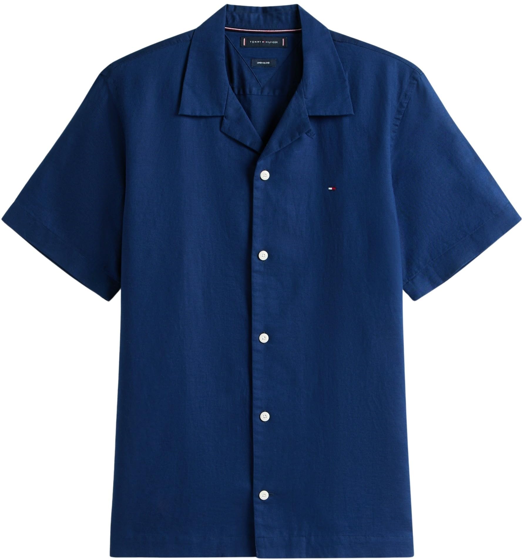 Tommy Hilfiger Herren Hemd Linen Blend Kurzarm – Bild 4