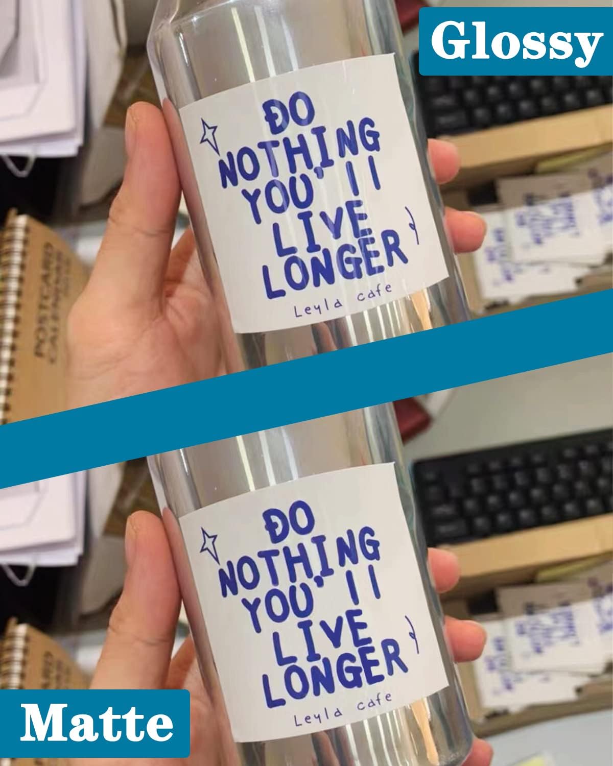 QYH Printable Vinyl Sticker Paper for Inkjet Printer Glossy 120 Sheets Adhseive White Labels 8.5"x11" Decal Paper