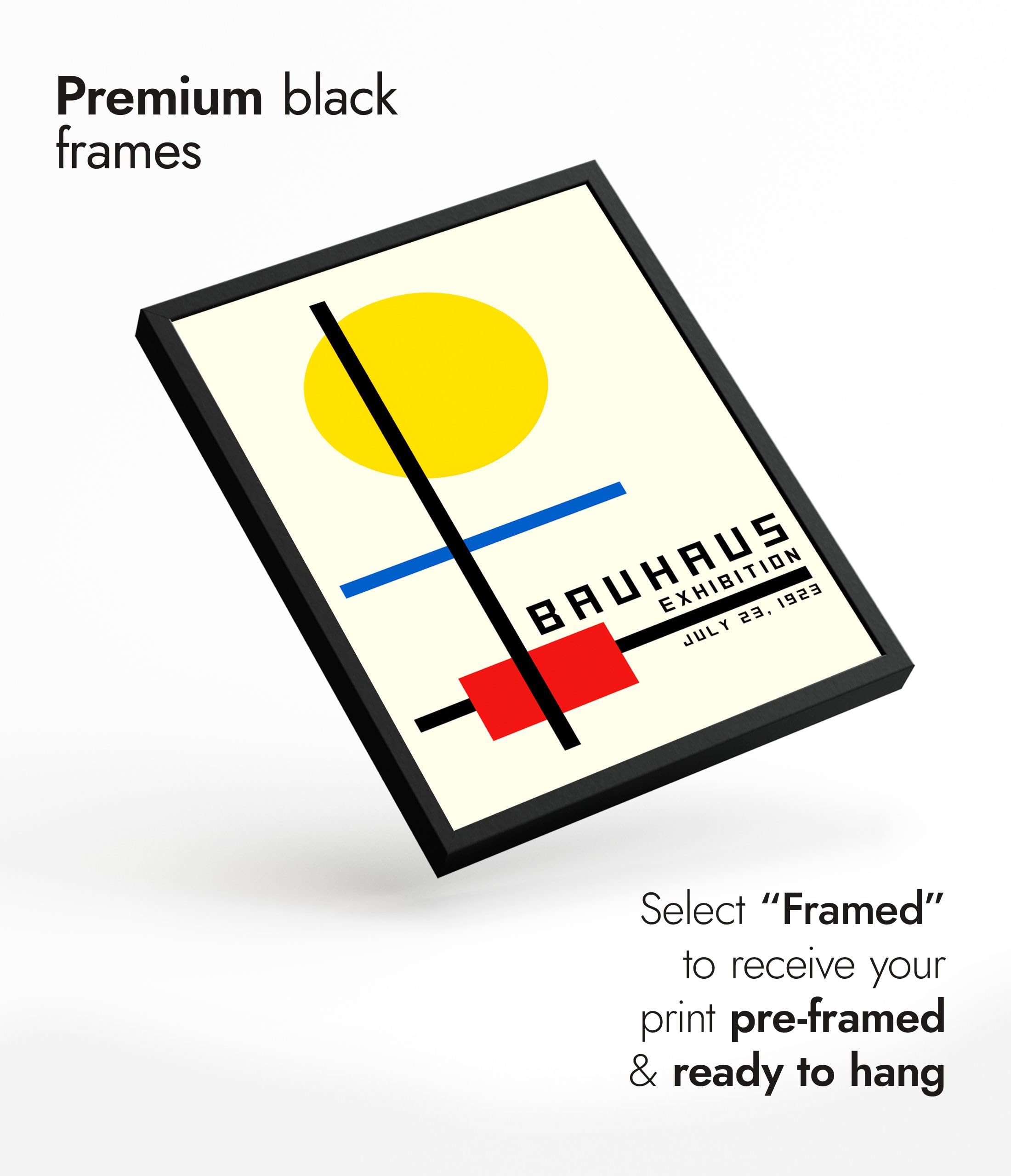 Bauhaus Circle & Lines Poster, Bauhaus Print, Framed Abstract Art, Mid-Century Wall Art, Modern Home Decor, Gift Idea - Image 4