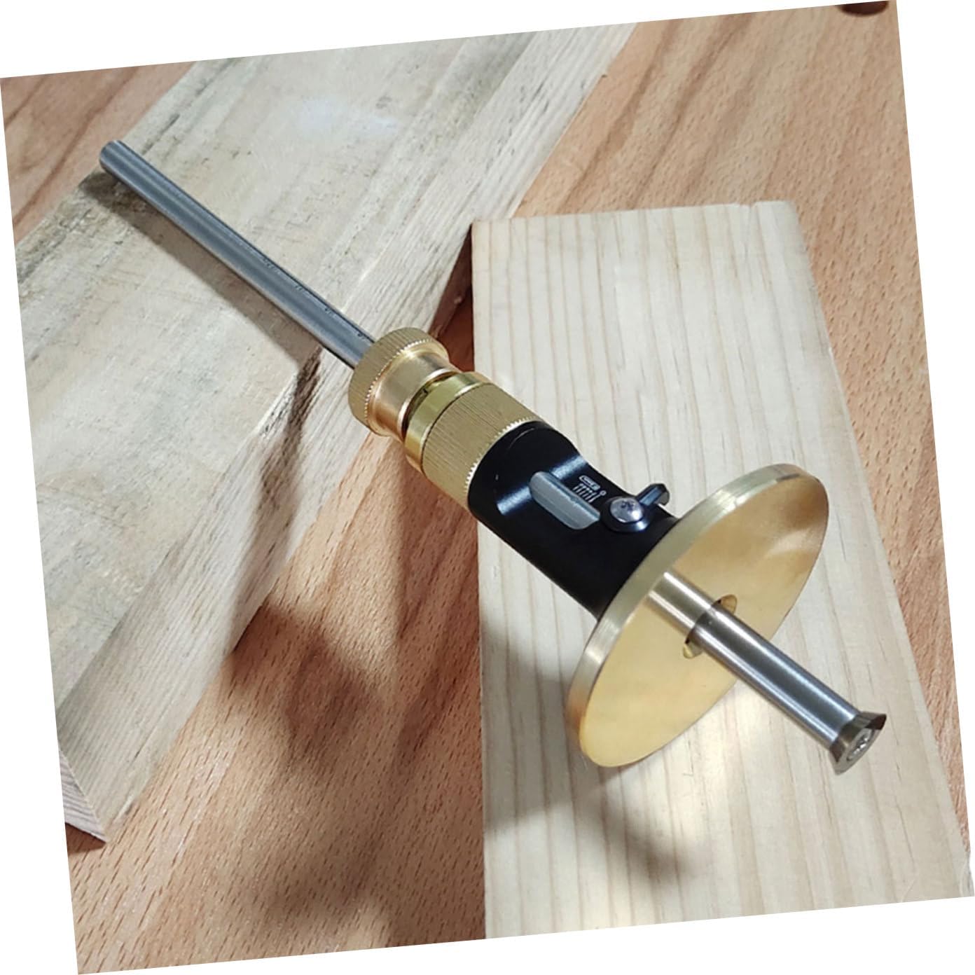 Luxshiny Adjustable European-style Woodworking Mortise Gauge with Carbide Scribe Blade Fine-tuning Precision Marking Tool for Carpenters and Woodworking Projects