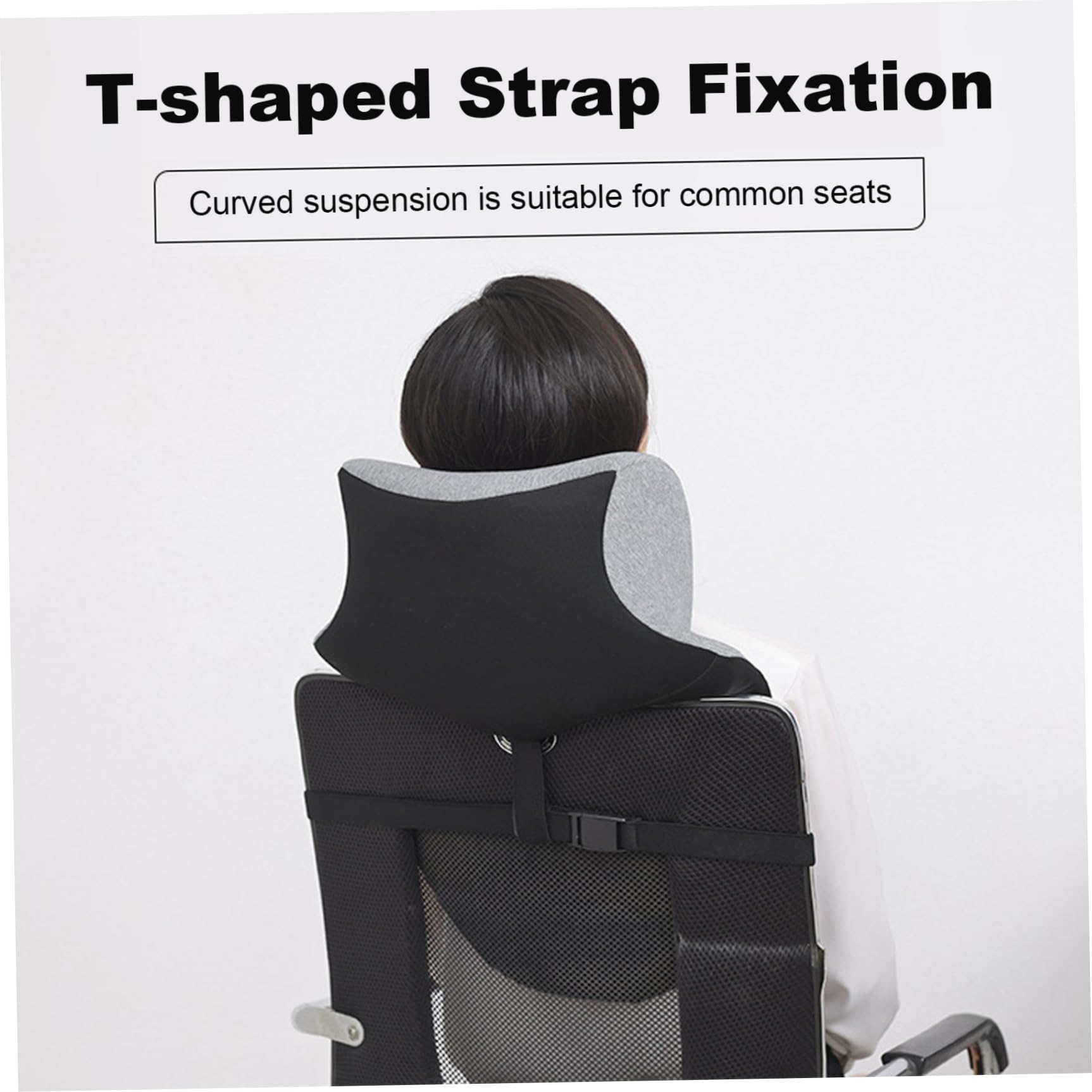 Supporto al collo per sedia da ufficio cuscino per pentola ergonomica in memory foam con sedia da scrivania a cinghia regolabile cuscini a testa di spugna elastico per seggiolino per auto e uffi