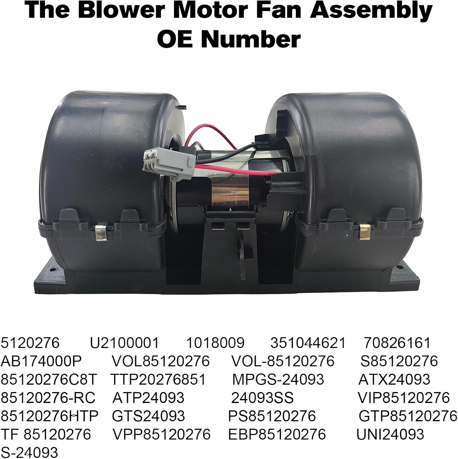 85120276 Blower Motor Fan Assembly Fit for Volvo VNL VN Series Trucks 2008-2018, Replace# U2100001 1018009 351044621 70826161 AB174000P VOL85120276