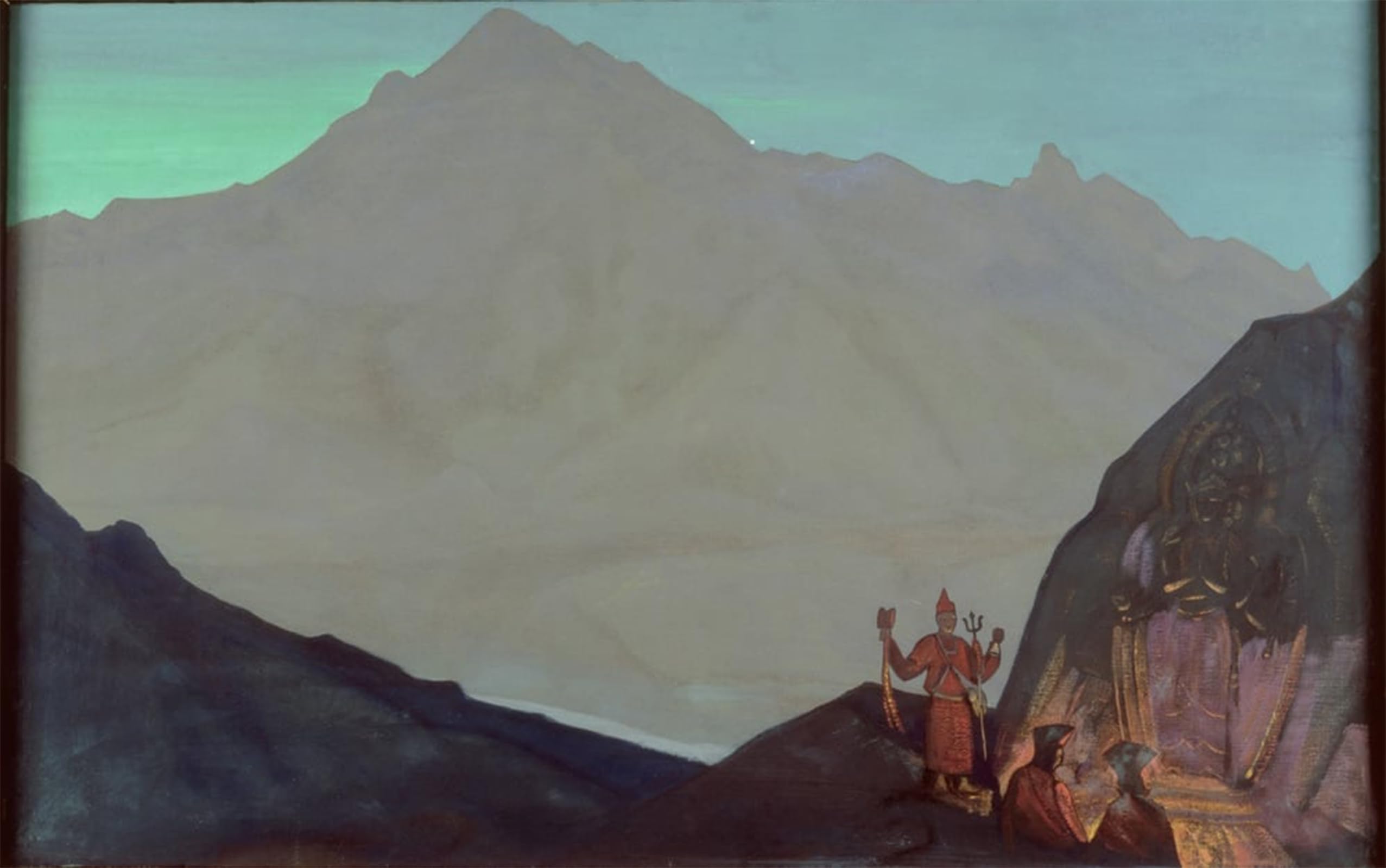 Artxlxxbn No Frame Famous Prints Artwork Pictures Poster Painting Art N K Roerich Chenresig Westtibet By Nikolai Konstantinowitsch Roerich Artwork Landscape Pictures For Home Decor 60X90cm