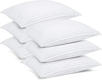 Utopia Bedding Premium Hotel Quality Bed Pillows Cooling, Plush Support for Side, Back & Stomach Sleepers (White, King (Pack of 6))