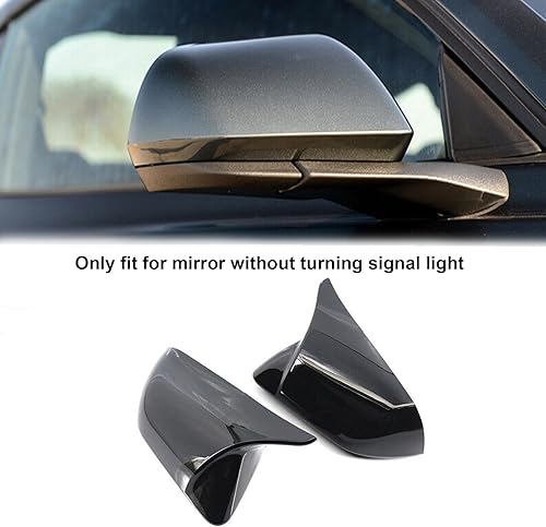 Miniatura 3 de Cubiertas de espejo lateral de puerta para Ford Mustang 2015-2021 Tapa del espejo retrovisor izquierdo y derecho (negro brillante)