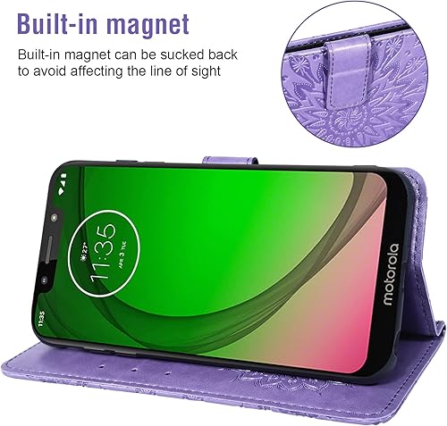 Miniatura 4 de Funda de teléfono para Motorola Moto G7 PlayMotoG7 Optimo XT1952DLTmobile Revvlry Cartera con protector de pantalla de vidrio templado Funda Flip