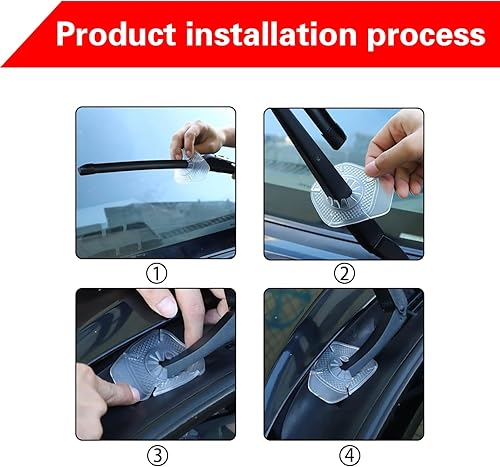 Miniatura 6 de 2 almohadillas de protección para limpiaparabrisas de automóvil, 2.9 x 3.8 pulgadas, impermeables, de PVC, accesorios para limpiaparabrisas
