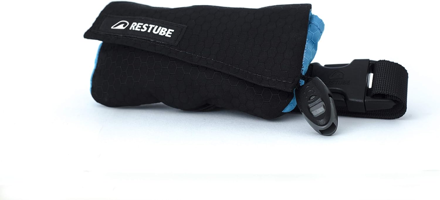 RESTUBE Active One-Pull Inflatable Water Safety Buoy | Lightweight Personal Flotation Aid for Open Water Swimming & Triathlon Training | Compact Waist Belt Design | Honey, Black, Icemint