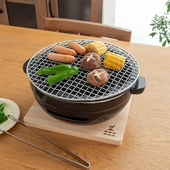 水コンロ　串焼きコンロ大　萬古焼 楽天市場】萬古焼 角型串焼 黒（大） 伊勢炭焼水コンロ 耐熱