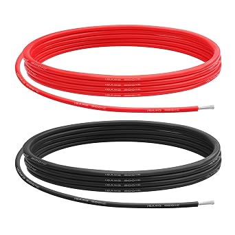 16 Gauge Silicone Wire 16 AWG Electrical Cable 5M 2.5m Red & 2.5m Black