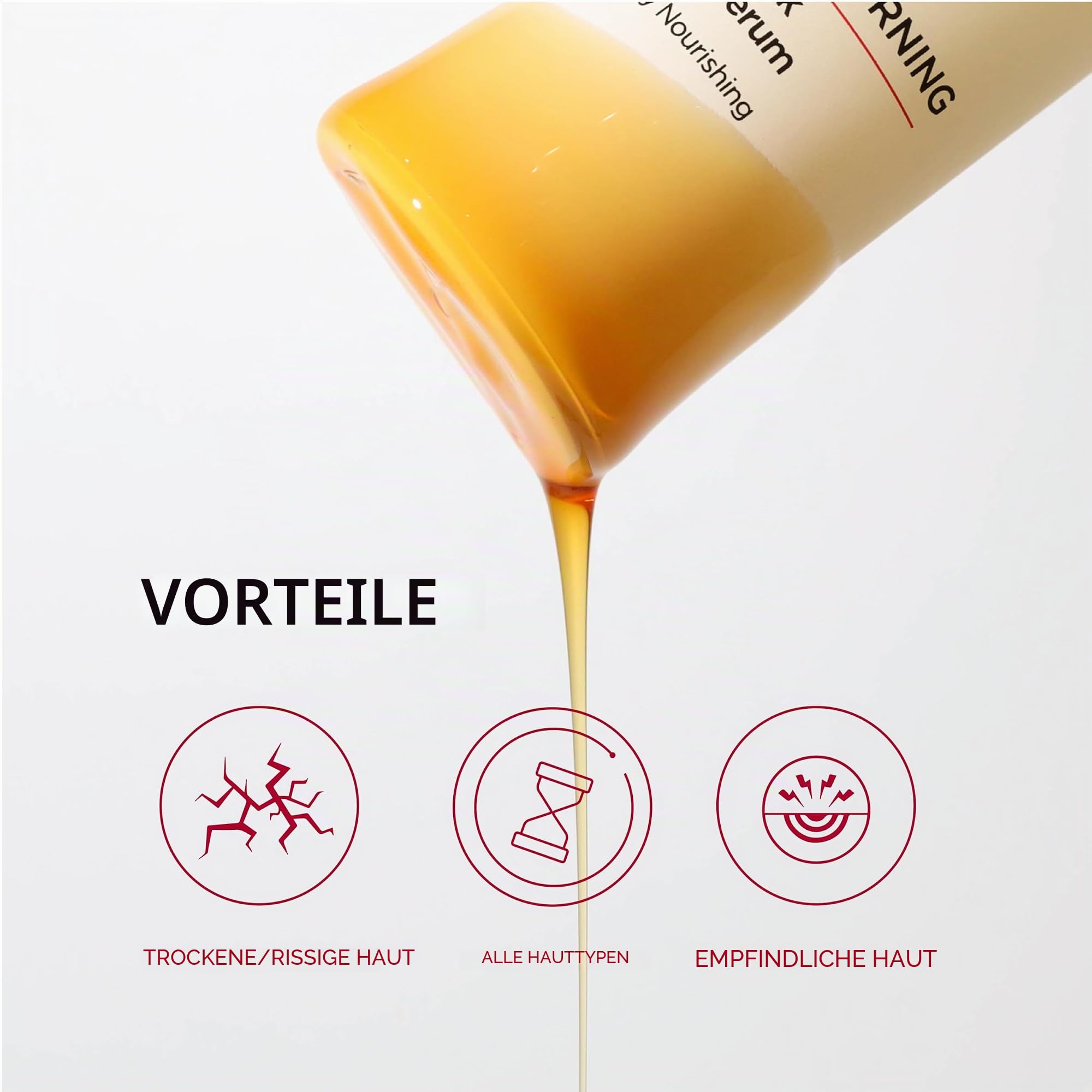 Hey Honey Skincare Good Morning Gesichtsserum für reife Haut | Schnell wirkender Hautbefeuchter und Schutz der Hautbarriere | Mit Hyaluronsäure, Retinyl | Für empfindliche Haut
