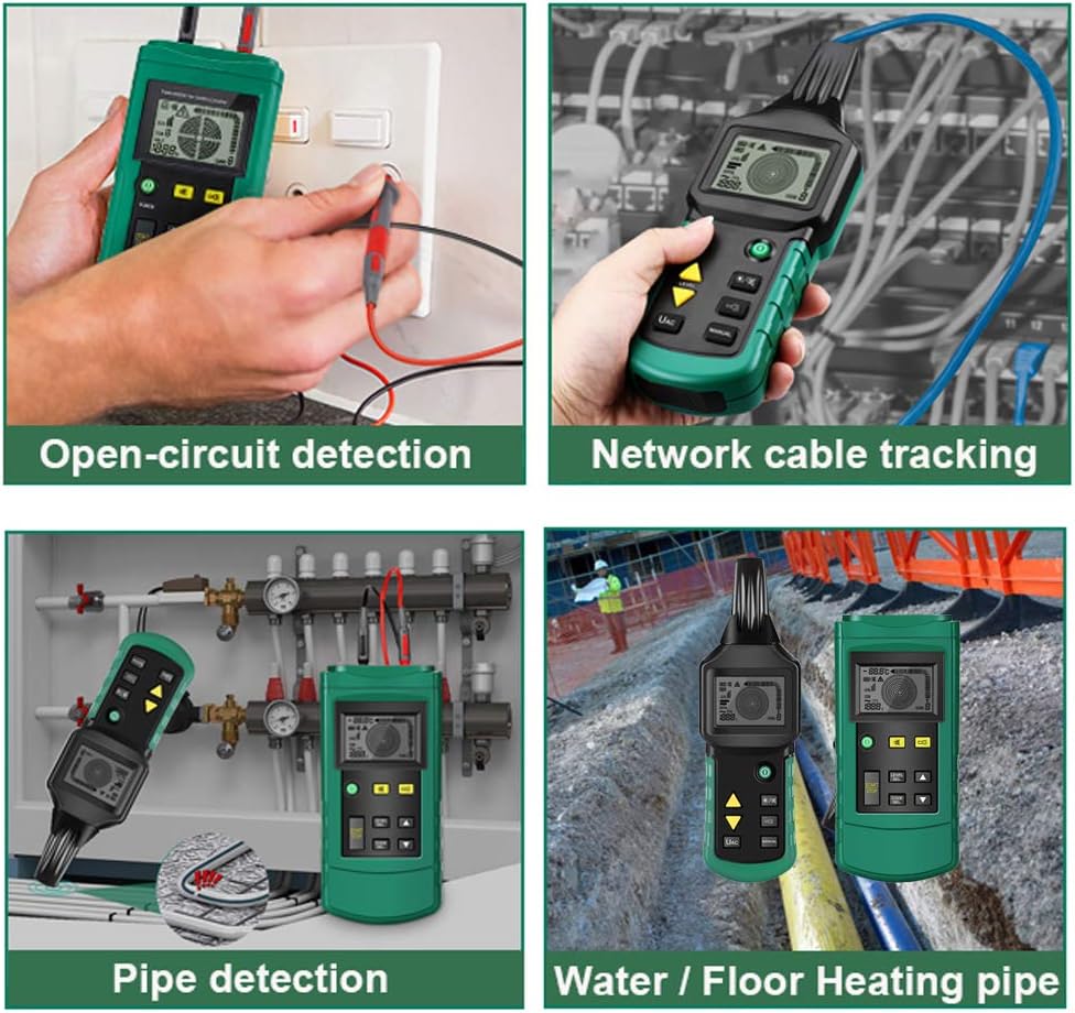 Exclusive Cable Locator, Underground Wire Locator,Wire Tracker Portable MY6818 Telephone Cable Locator 12V-400V AC/DC Underground Pipe Detector Professional Cable Toner Finder Best Deal Product Cable Locator, Underground Wire Locator,Wire Tracker Portable MY6818 Telephone Cable Locator 12V-400V AC/DC Underground Pipe Detector Professional Cable Toner Finder