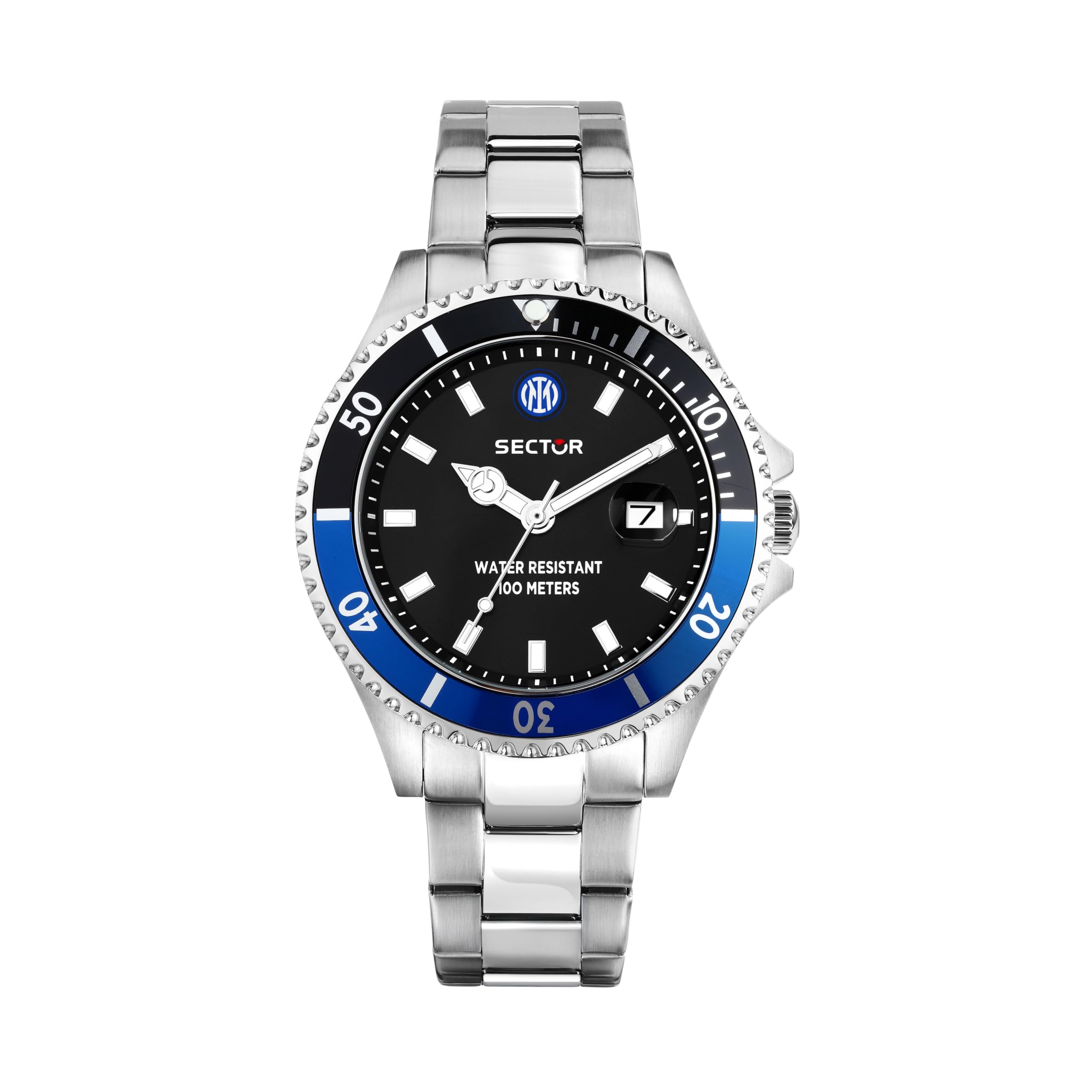 Sector No Limits Orologio Uomo, Tempo, Data, Analogico, 43 mm, Collezione 230 - INTER Special Edition - R3253161062