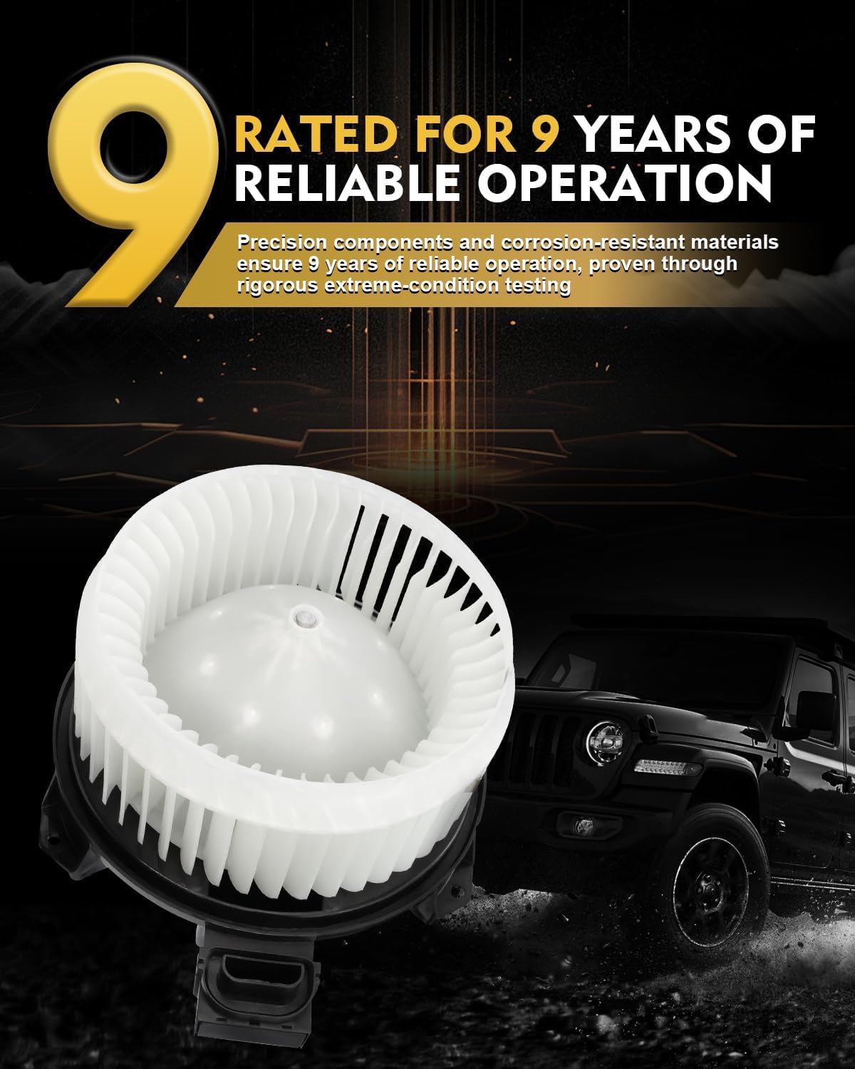 AATEE 700203 HVAC Heater Blower Motor Fit for:- CHRYSLER 200 2011-2014; for:- Ford Edge 2007-2017 Fusion 2013-2017; for:- JEEP Wrangler 2011-2013; for:- HONDA for:- ACURA for:- TOYOTA for:- LEXUS