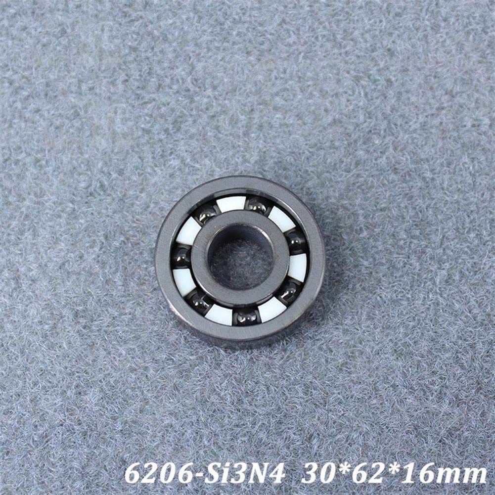 JIYAMI'EN EL-ZHOU 6206 cojinete de cerámica Completo (1 PC) 6206CE Si3N4 Todo el Material de nitruro de silicio de cerámica rodamientos de Bolas 30 * 62 * 16 mm
