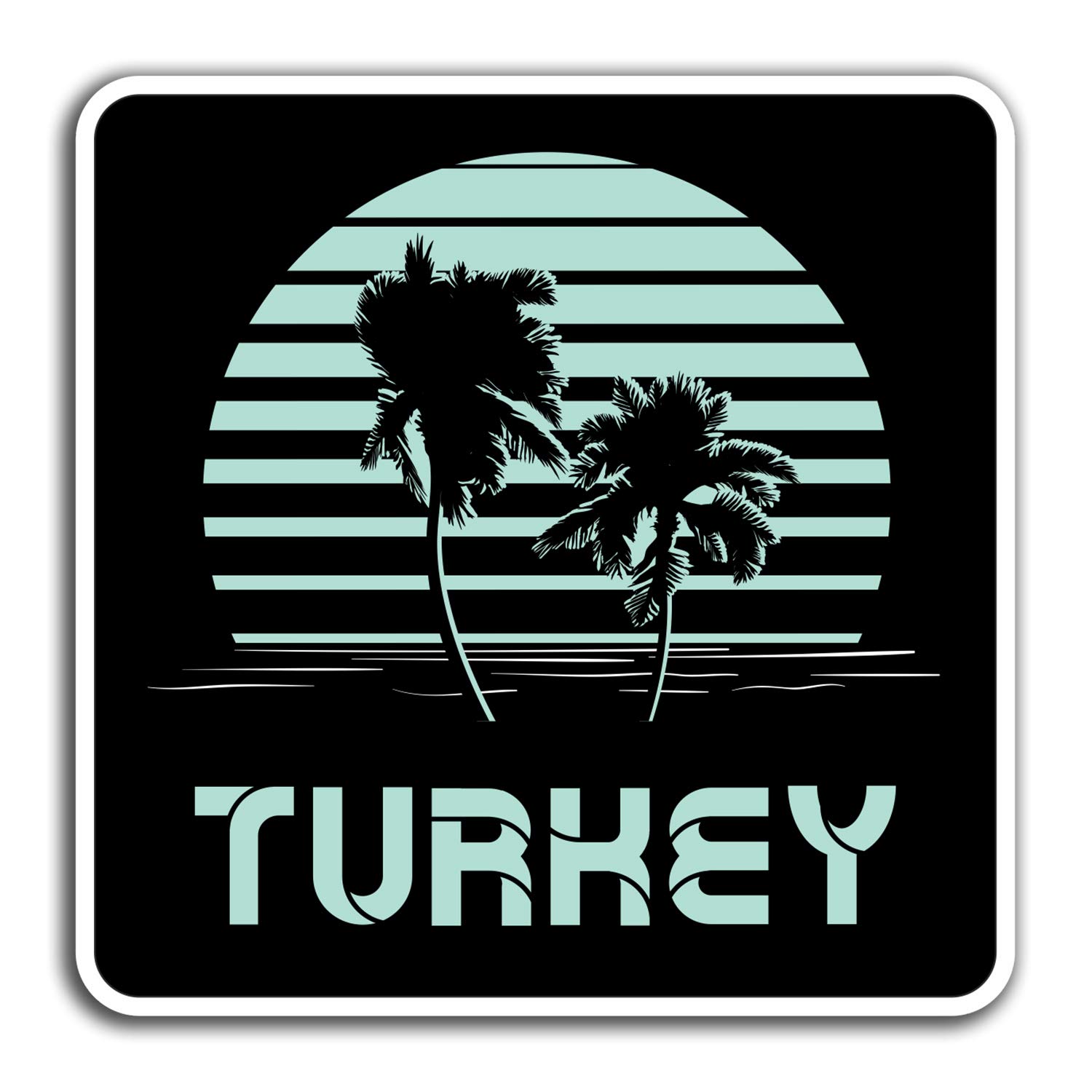 2 x 10cm Turkey Holiday Vinyl Stickers - Travel Sticker Laptop Luggage #23939 (10cm Tall)