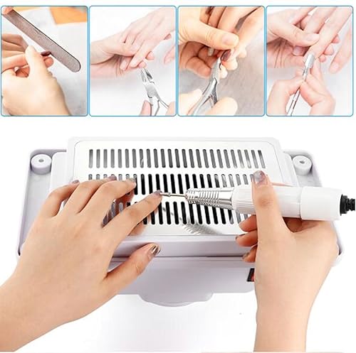 Miniatura 2 de Extractor de polvo de uñas profesional, máquina portátil de extracción de polvo de uñas, colector de polvo de uñas, aspiradora de escritorio