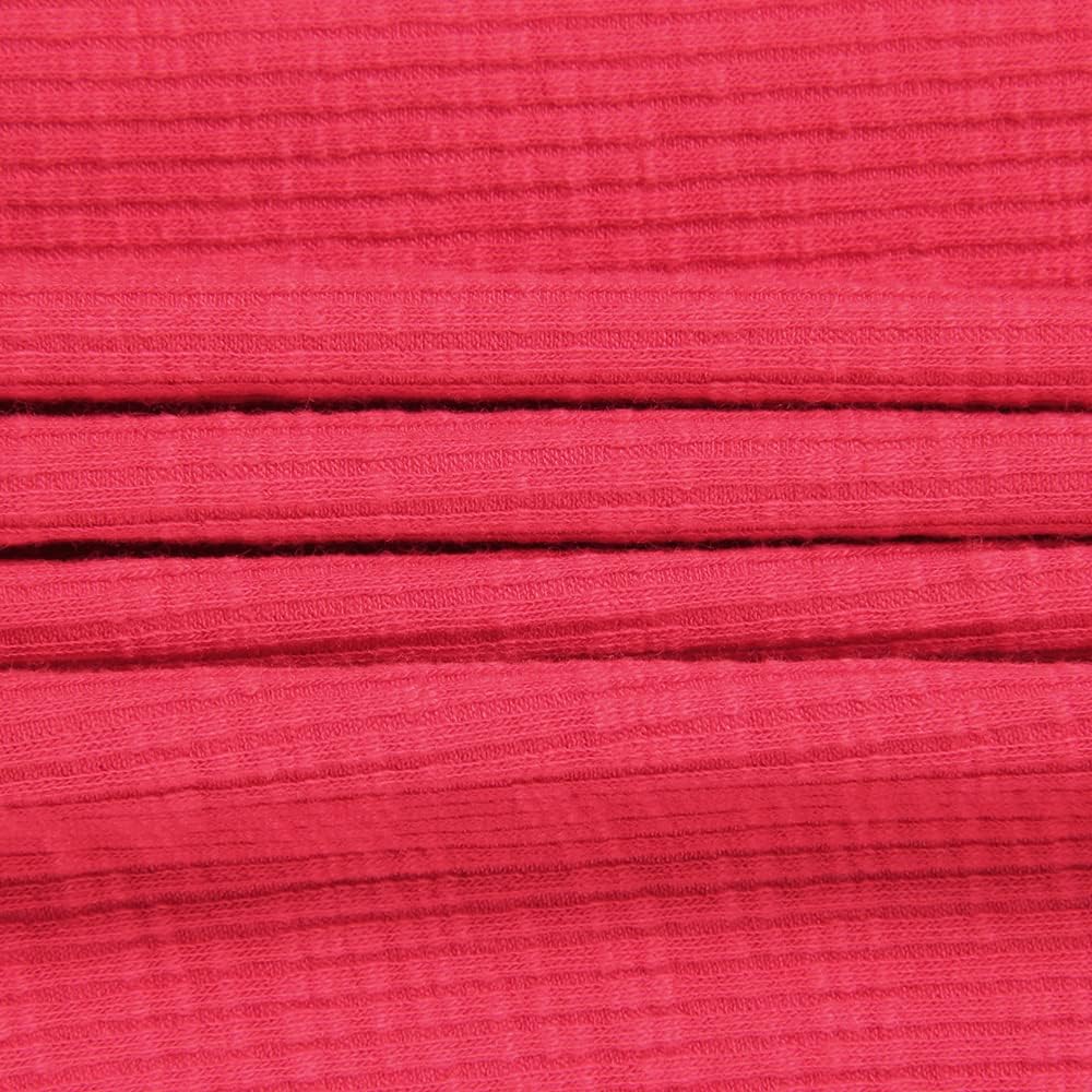 Roselux Women Short Sleeve Scoop Neck Ribbed Fitted Knit Shirt Basic Tight T-Shirts - Image 5