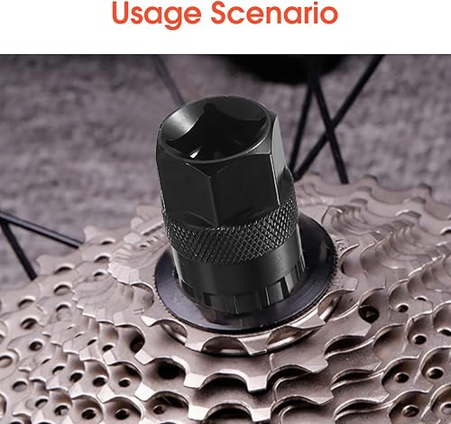 Miniatura 7 de Kit de herramientas de cadena de bicicleta, herramienta de extracción de cassette, herramienta de extracción de piñón de bicicleta para cadenas de