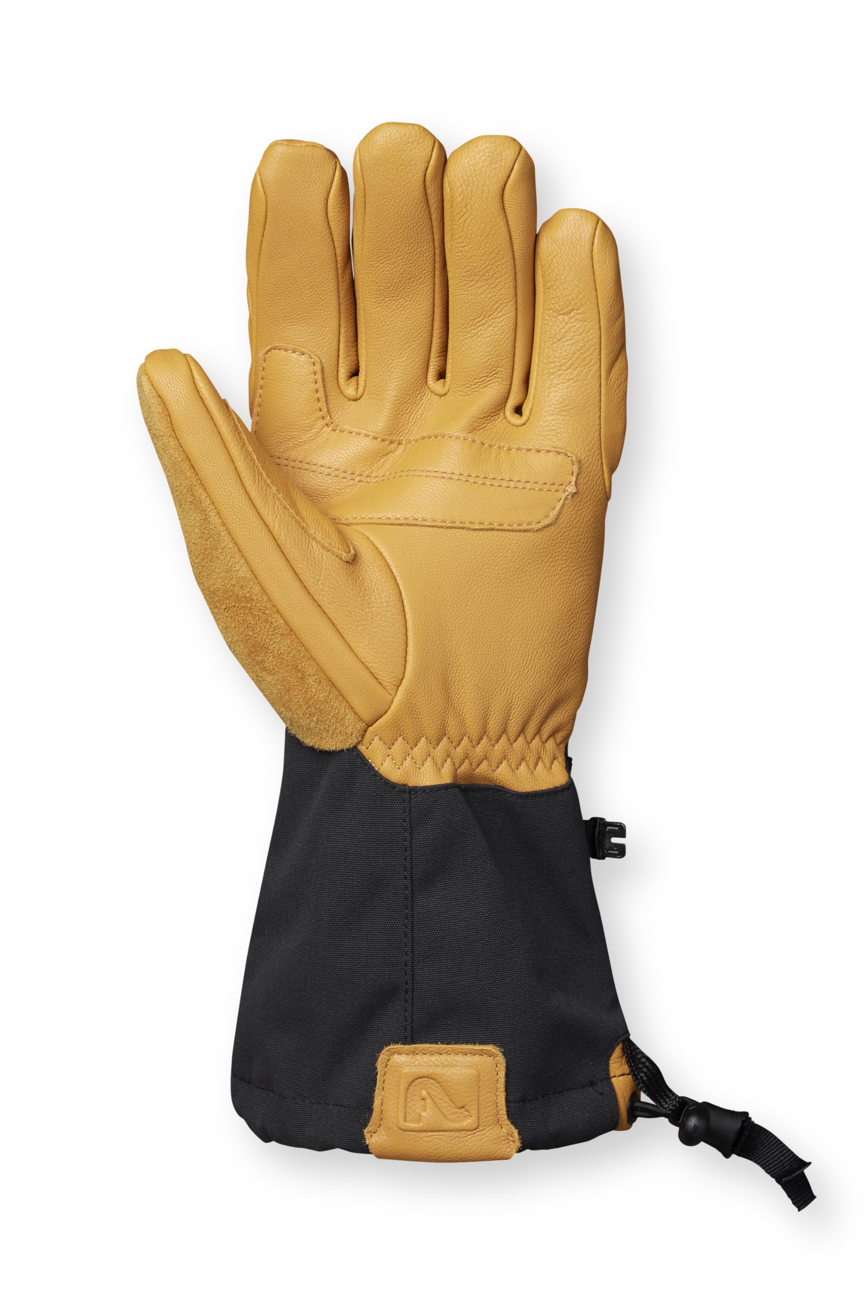 Flylow Super D Glove Insulated Waterproof Ski & Snowboard 5-Finger Gloves - Black - Large