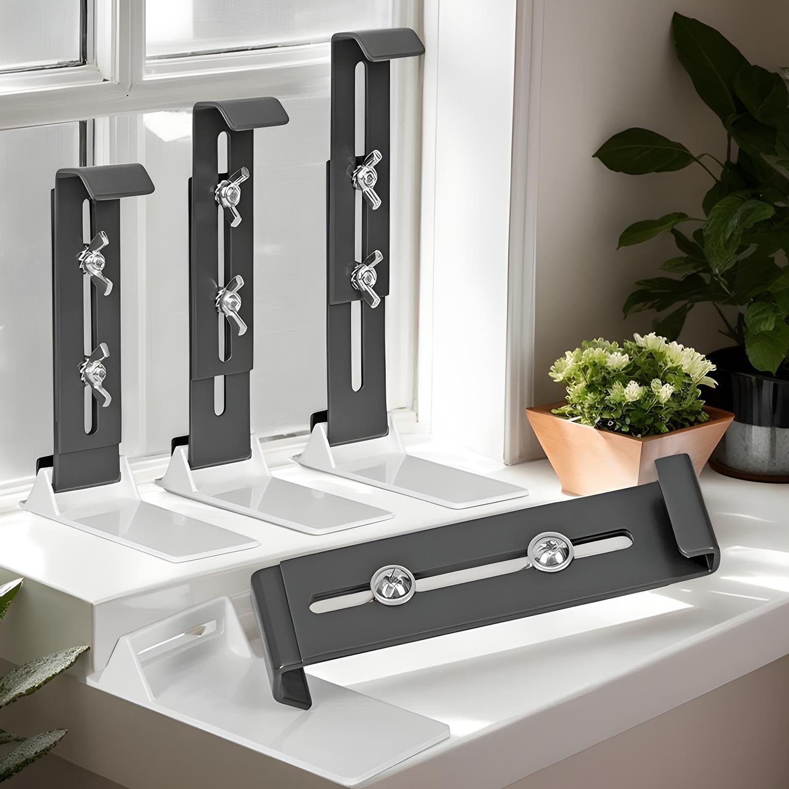 Generisch Fensterbank Blumenkastenhalterungen 4-Teiliges Set Verstellbare