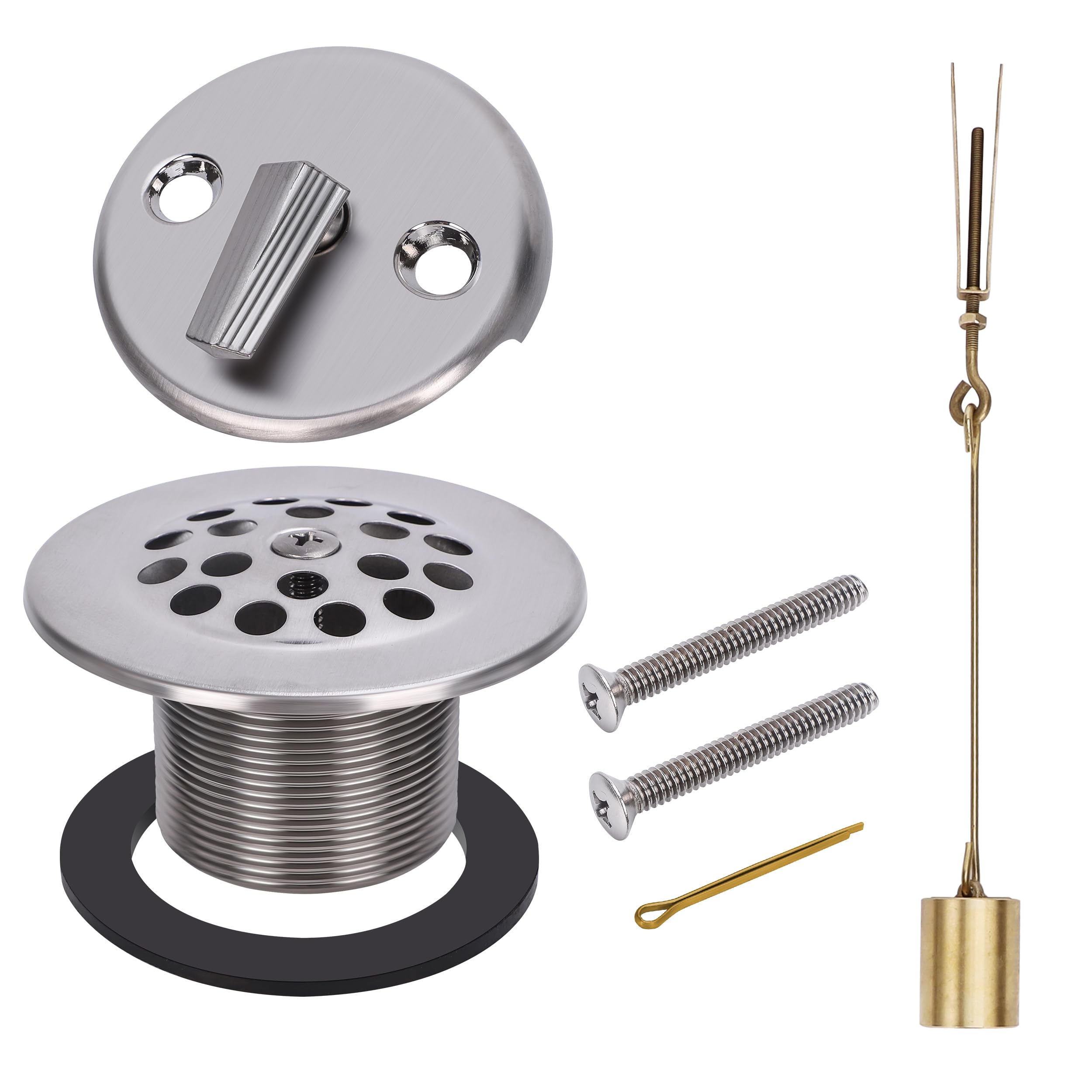 PRIMSOPH Trip Lever Overflow Faceplate Tub Drain Trim Kit with Linkage ...