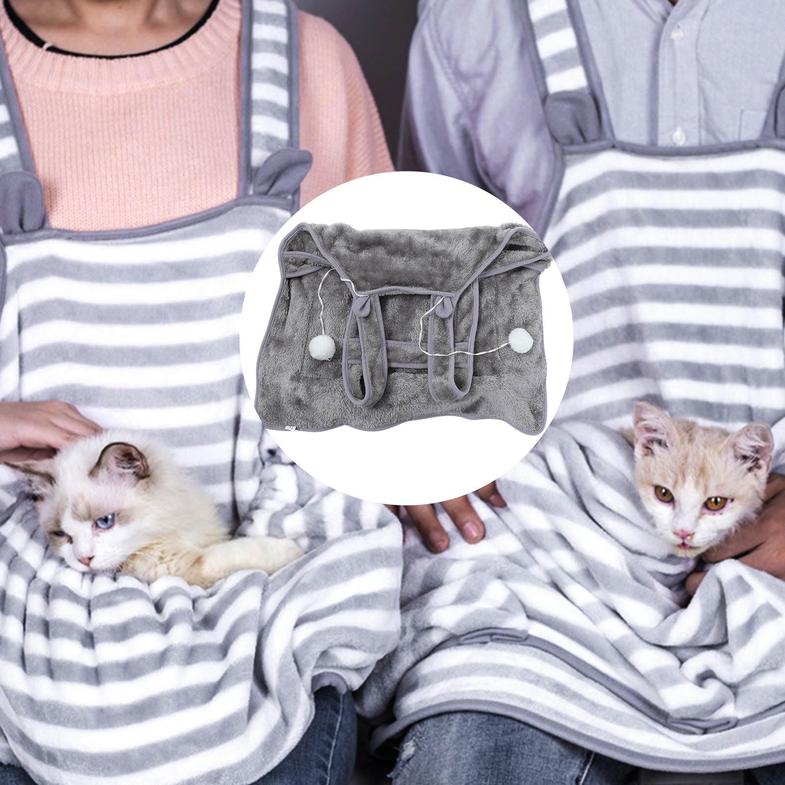 Katzen Haustier Halteschürze aus Korallenvlies, Tragbar