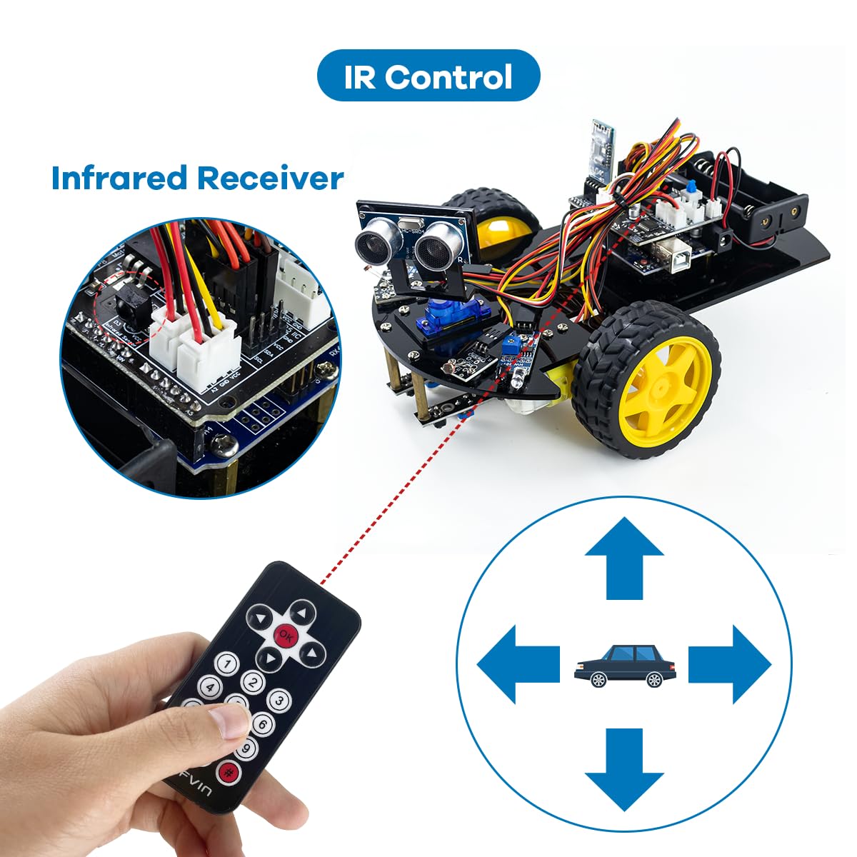 Amazon.co.jp: LAFVIN スマートロボットカー 2WD シャーシキット V2 超
