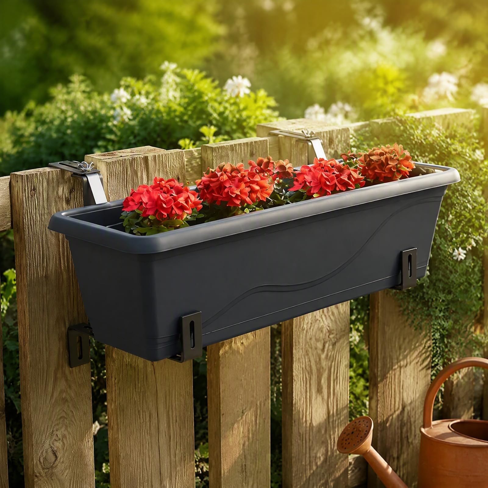 4er Set Verstellbare Blumenkastenhalterung Edelstahl ohne Bohren