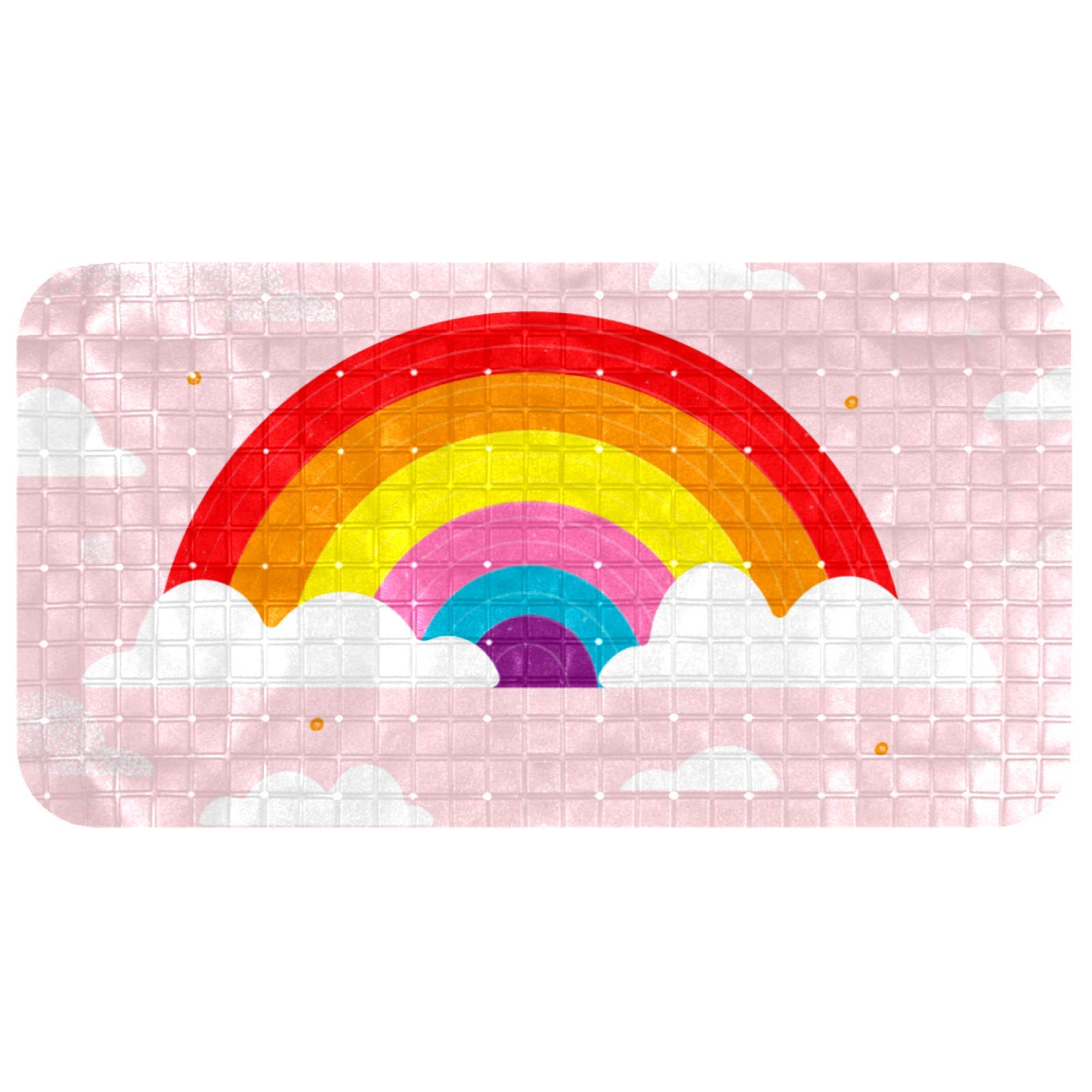 Tapis de bain enfant rose coloré pour transformer la toilette en jeu