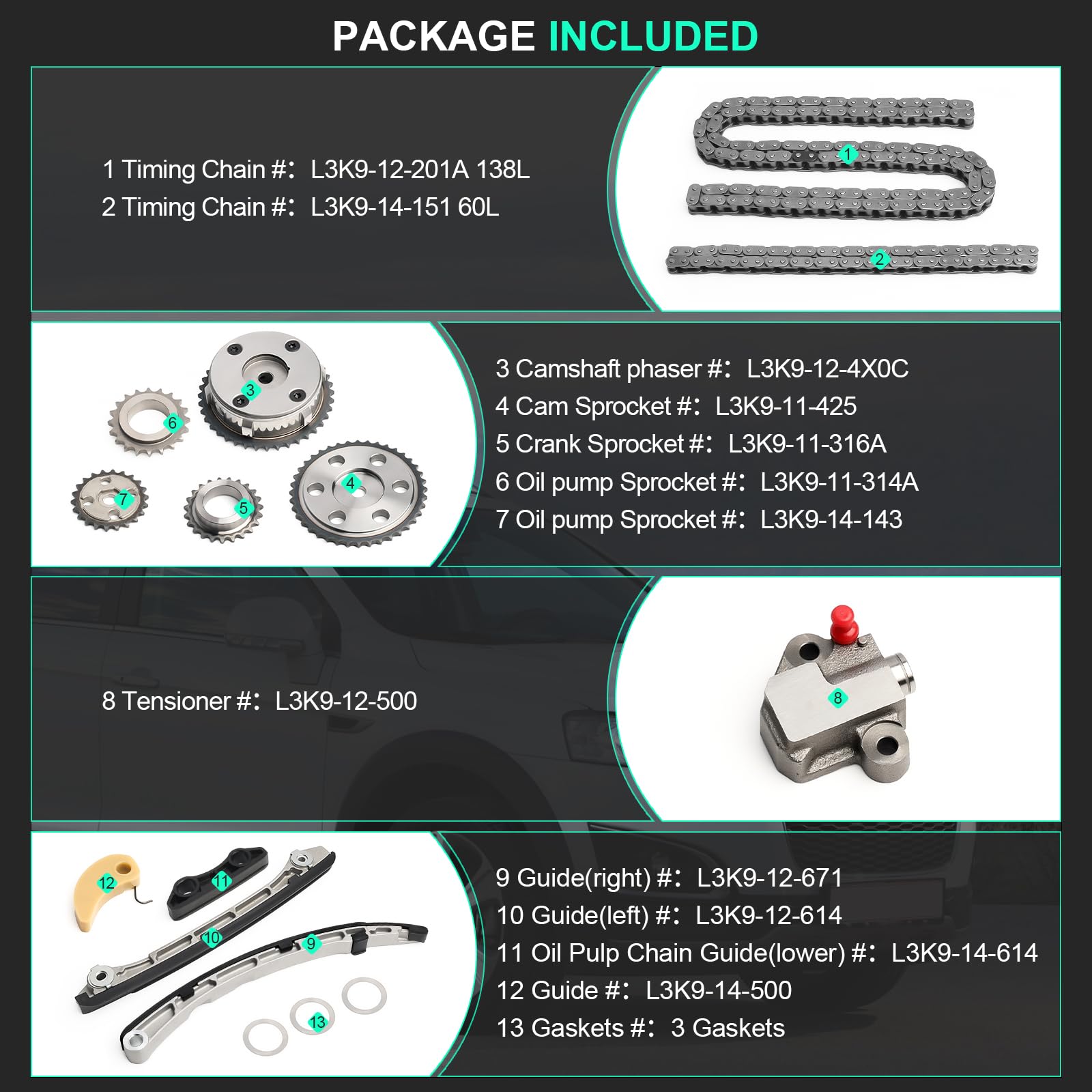Amazon.com: Timing Chain Kit For 2007 2008 2009 2010 2011 2012