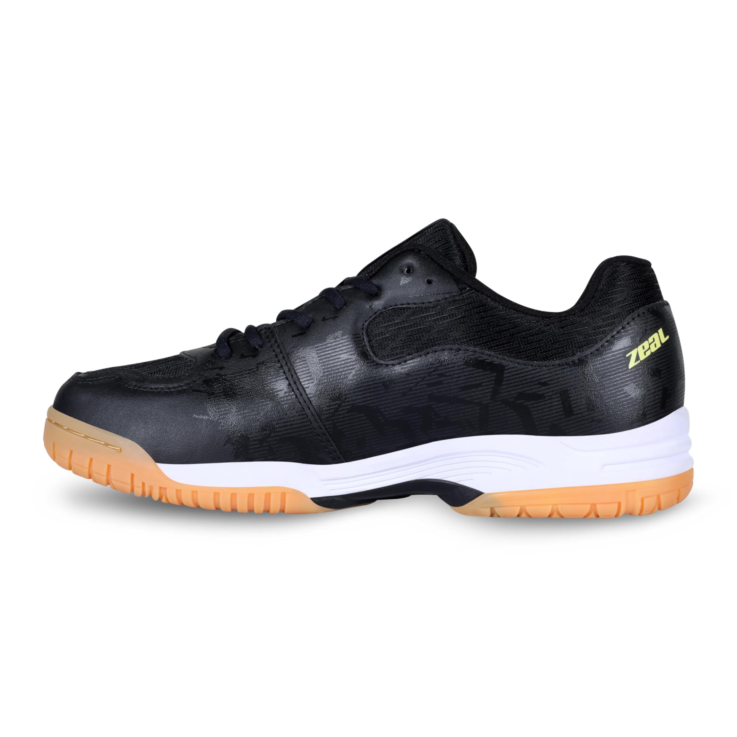 Nivia Zeal 3.0 Tennis Shoes for Men, Lightweight Court Shoes with Non-Marking Sole, Cushioned Insole & Breathable Mesh Uppers for Men (Black), Size UK09 1