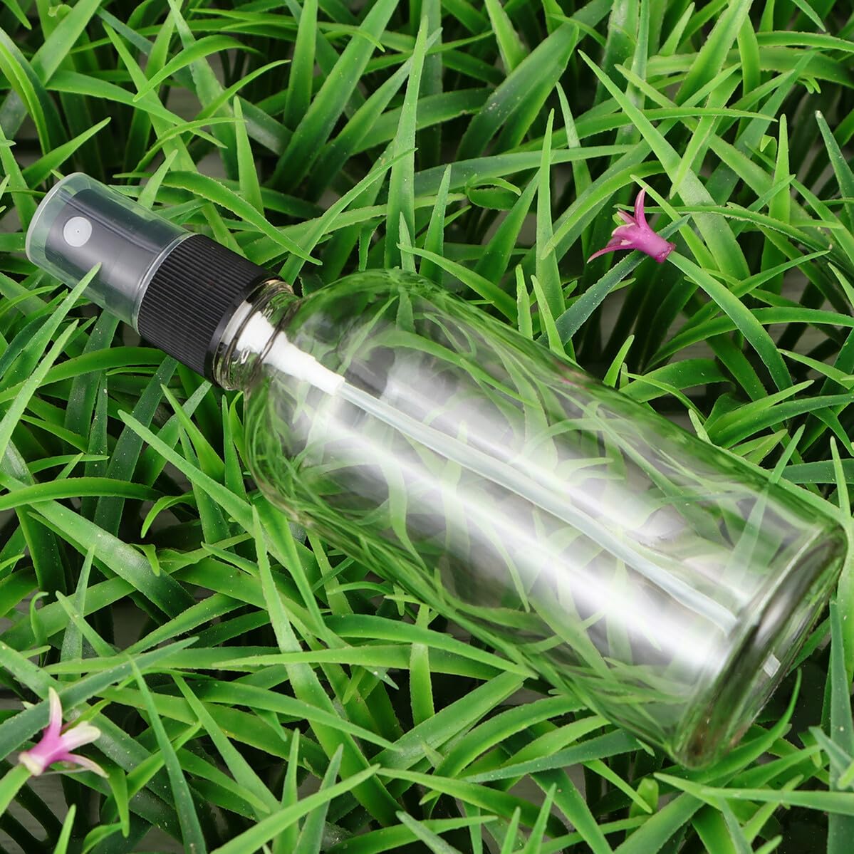 Cabilock Spray Bottle in Vetro 100ml Ricaricabile 6 Pezzi Nero