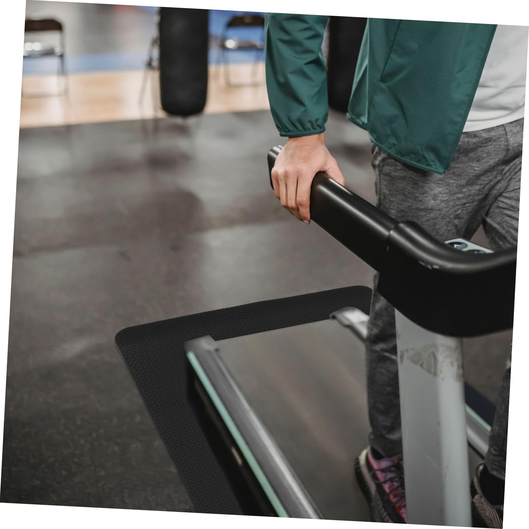 BESPORTBLE Alfombrilla Nbr para Cinta de Correr y Equipo de Ejercicio | Negro, Superficie Estable y Amortiguación, Protección de Suelos y Aparatos, Uso en Entrenamiento y Oficina