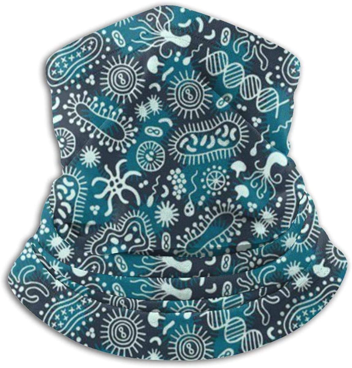 Microbes Ditsy Unisex Microfiber Neck Warmer Headwear Face Scarf Mask For Winter Cold Weather Mask Bandana Balaclava