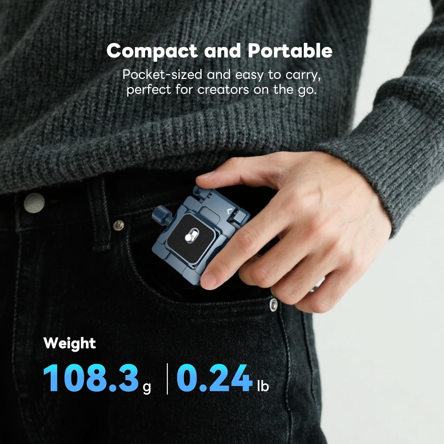 Camera Foldable L Bracket for DSLR, Arca-Swiss Quick Release Vertical Camera Mount, Lightweight CNC Aluminum Tripod Quick Release Plate Compatible with Sony Canon Nikon Fuji 11LB Load - Image 7