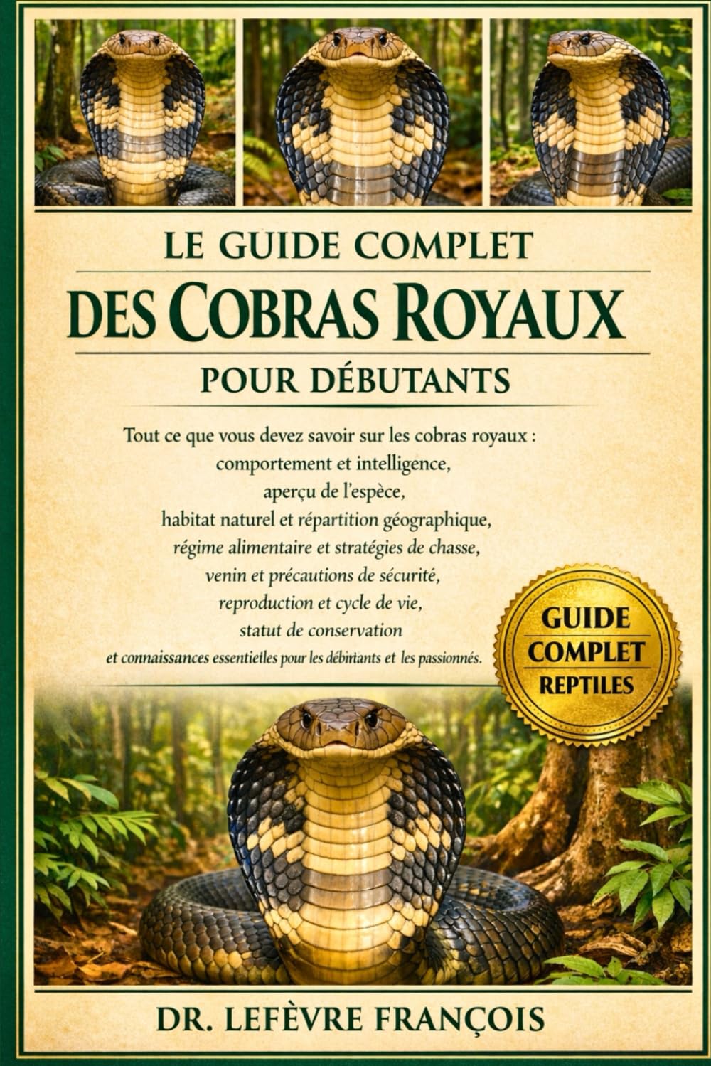LE GUIDE COMPLET DES COBRAS ROYAUX POUR DÉBUTANTS: Tout ce que vous devez savoir sur les cobras royaux : comportement et intelligence, aperçu de...et ... pour les débutants et les passionnés.