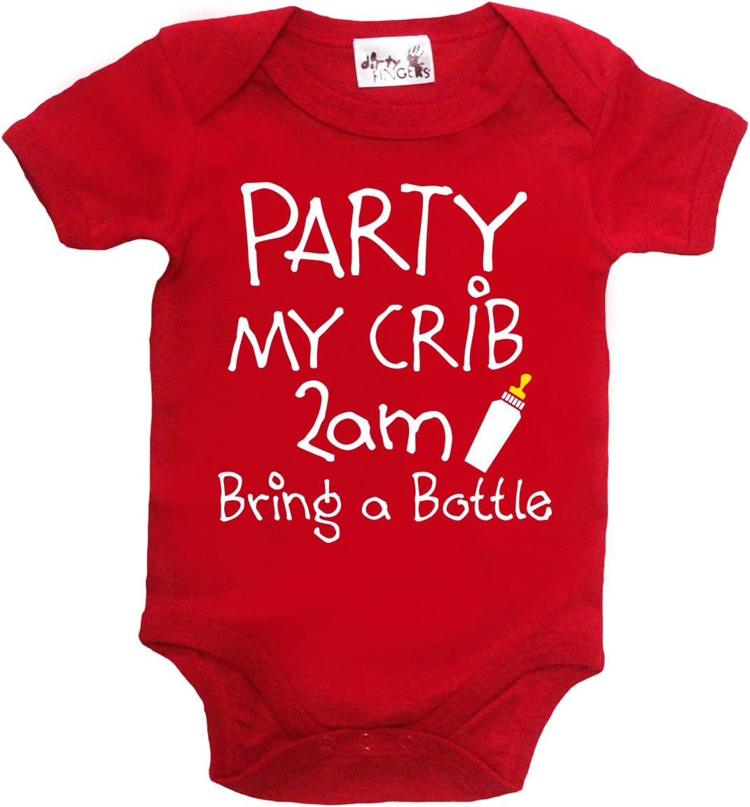 Dirty Fingers, Party My Crib 2am, Bring a Bottle, Baby Unisex Bodysuit