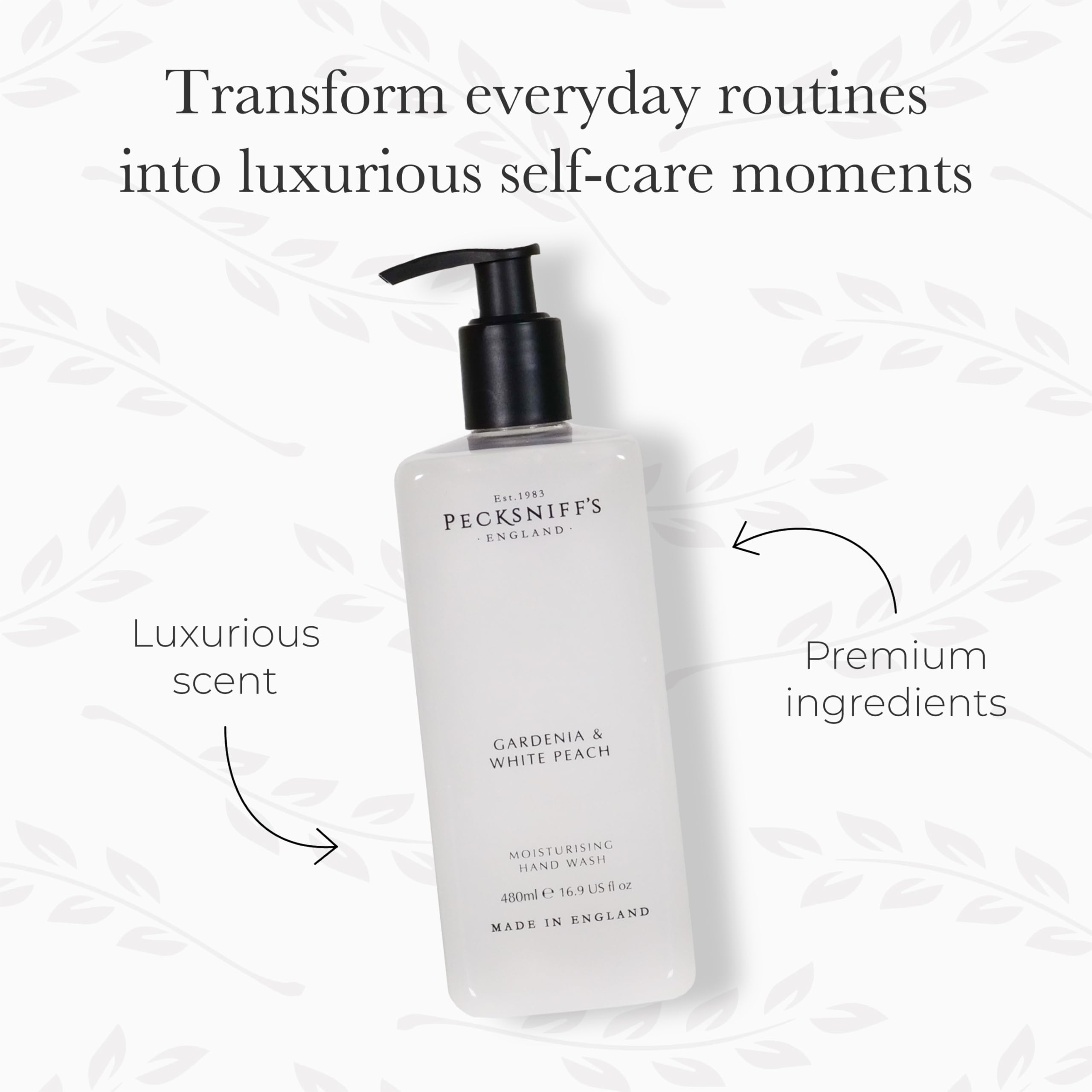 Pecksniff's Hand Wash, Liquid Hand Soap for Soft Skin Natural, Revitalising, Hydrates and Moisturises, Handcrafted in England - Image 2