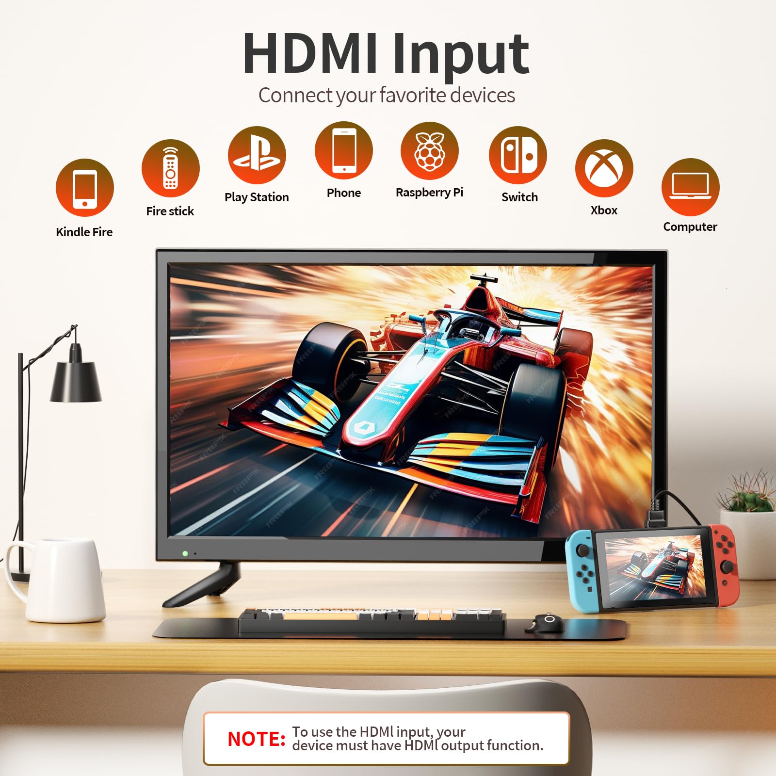 Desobry Mini TV 22 Pulgadas con Reproductor de DVD Integrado | Sintonizador DVB-T2 y antena, HDMI/USB/AV, Combo TV-DVD 12V, Para caravanas, cocinas y espacios reducidos