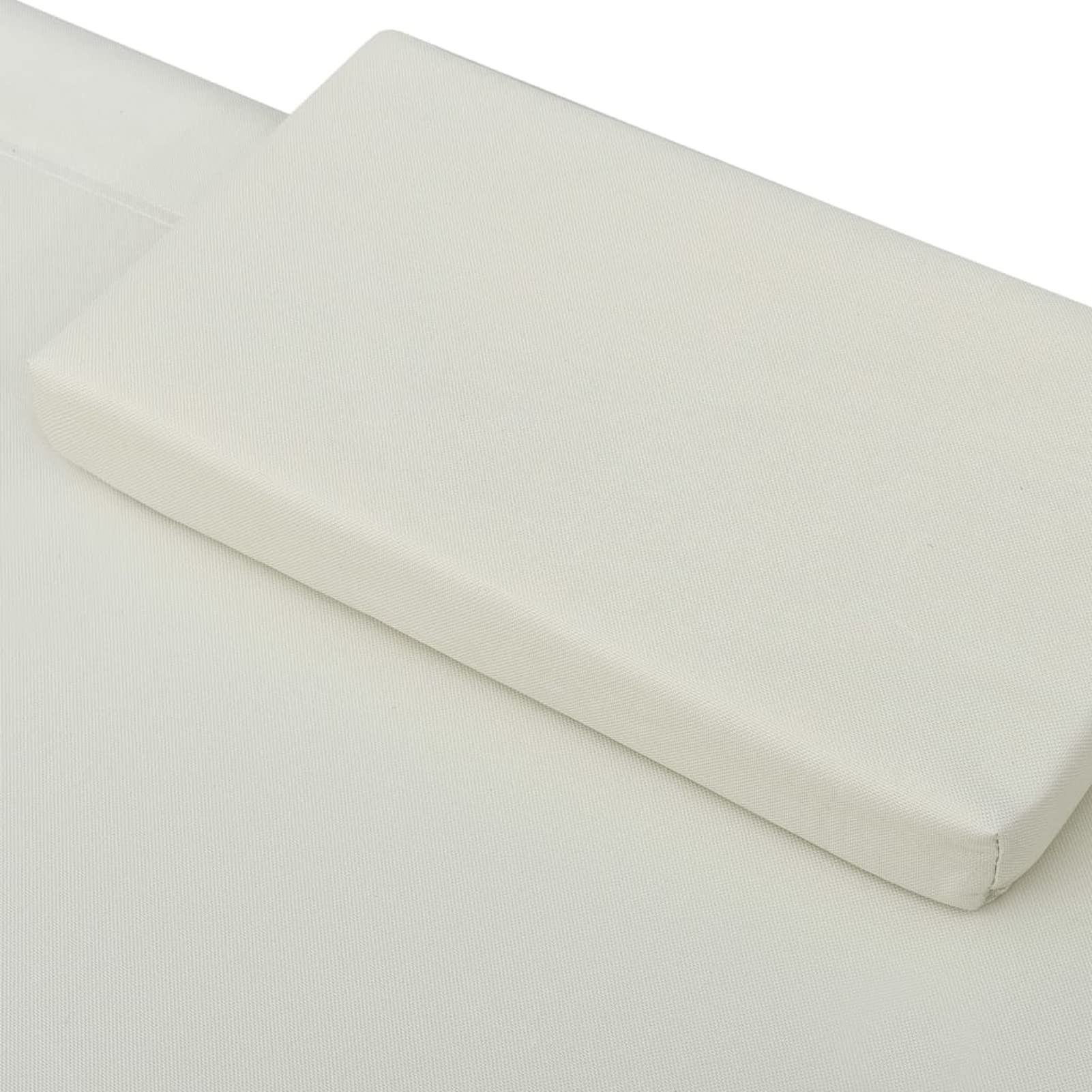 ShGaxin Lettino da giardino con baldacchino e cuscini color bianco crema, lettini da giardino all'aperto, sdraio da piscina, sdraio da giardino, lettino da giardino all'aperto, lettino da spiaggia