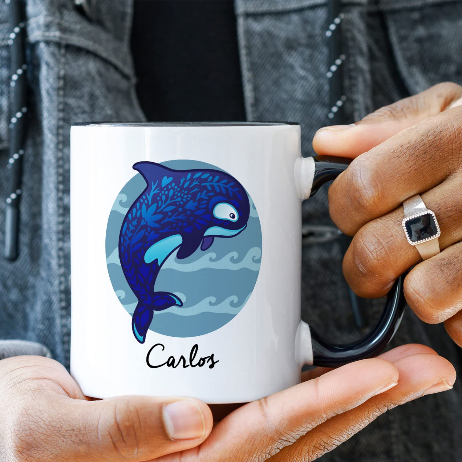 Caribu design Tazza Veterinaria Personalizzata con Nome e Colore Capelli - Idea Regalo per Medico Animali Personalizzabile e Originale Compleanno, Natale, Laurea, Lavoro (Veterinaria Donna