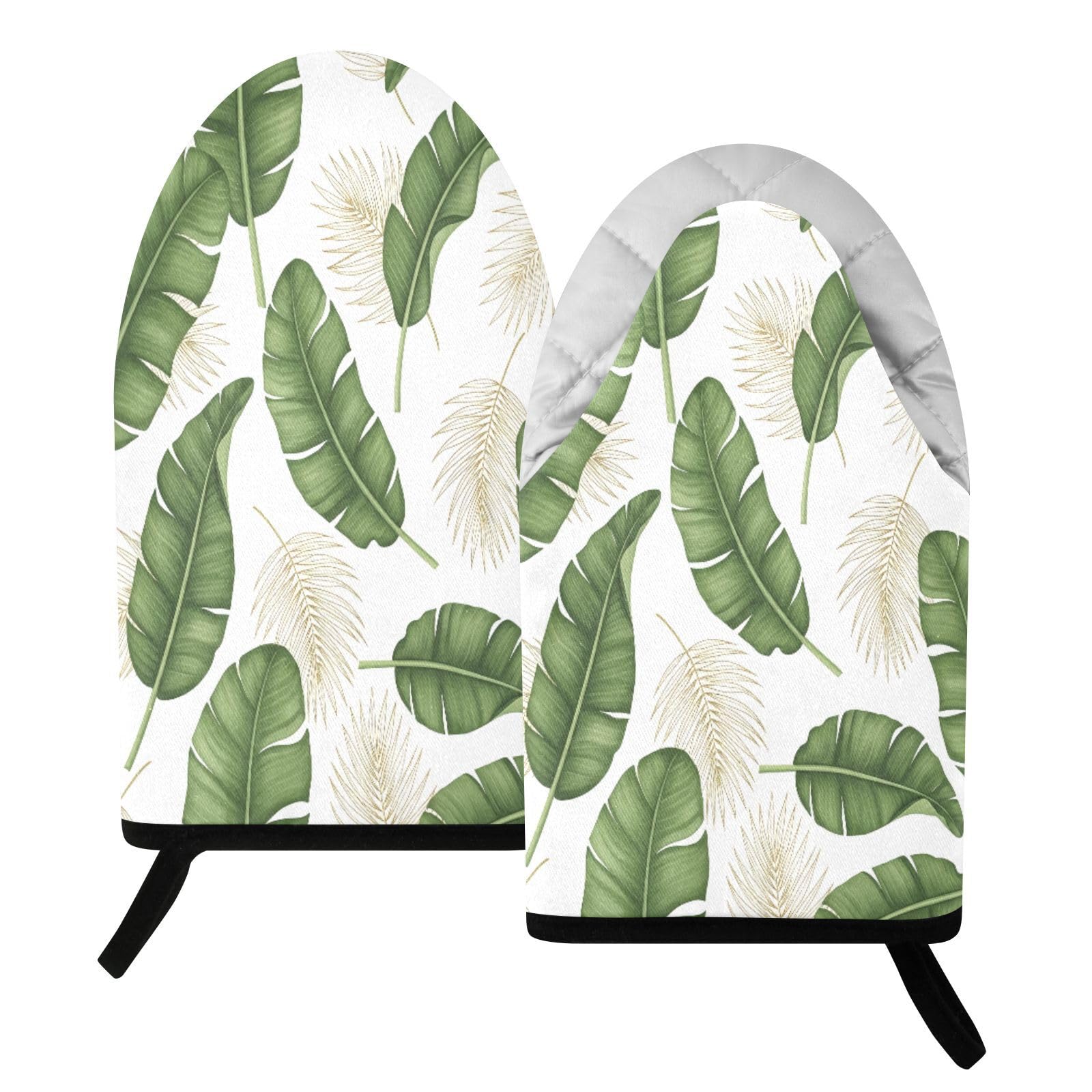 BURSTDDY Leaves Oven Mitt,Heat Resistant Kitchen Mitts for Cooking