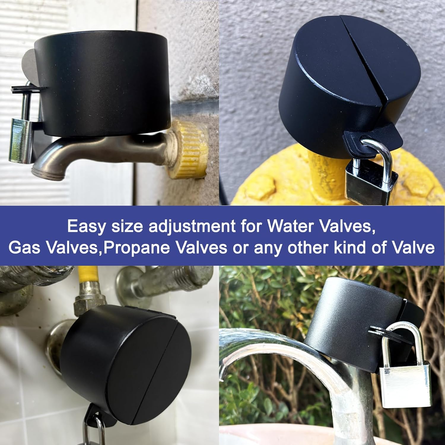 2Pcs Outdoor Faucet Lock+2 Pcs Outdoor Faucet Cover for Winter Freeze,with Padlock Water Spigot Lock,Outside Suitable for Garden Hose Outside Hose Spigoits Childproof,Prevent Water Theft and Freezing