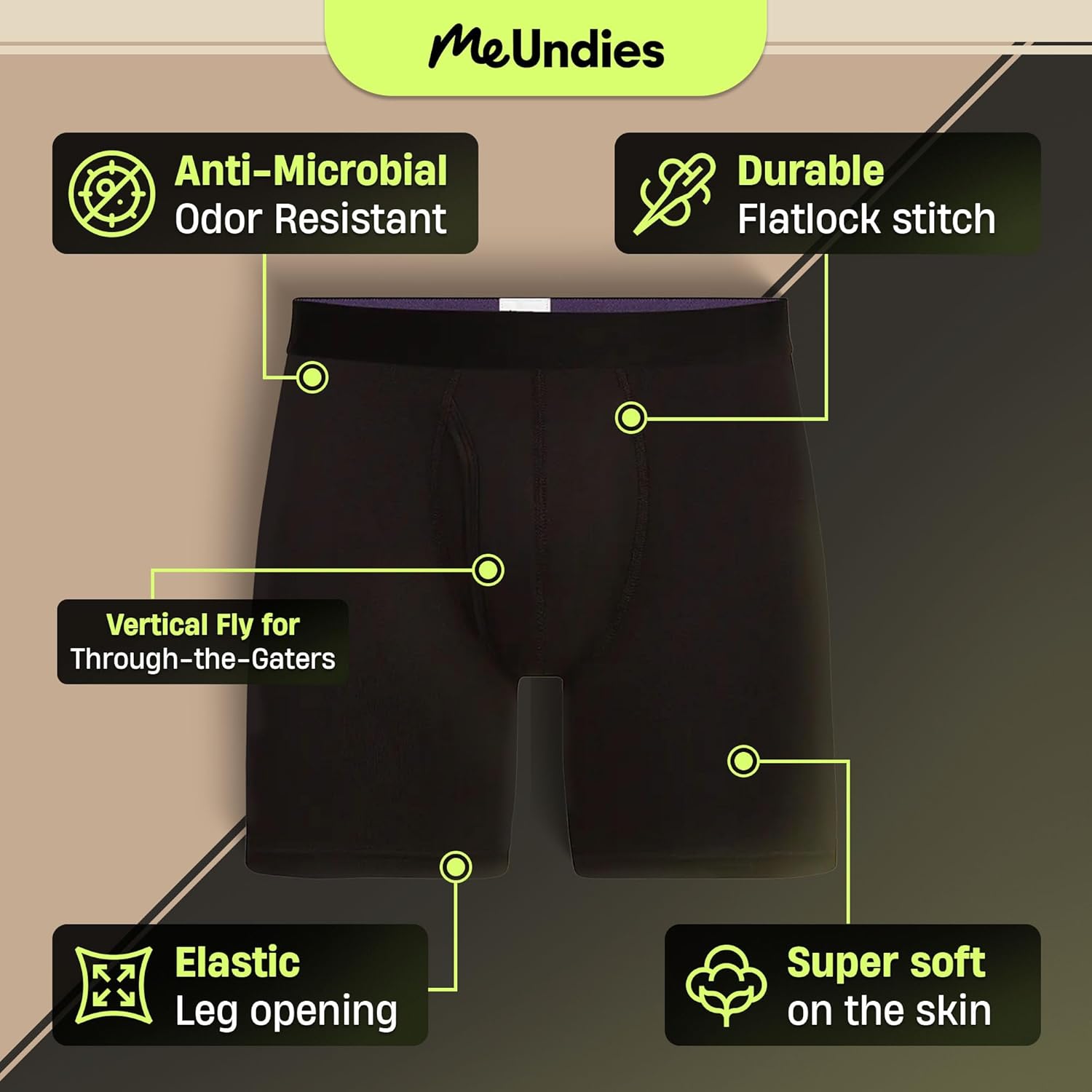 MeUndies – Men’s Boxer Briefs with Fly – 6” Inseam with Breathable and Comfortable Tencel UltraModal Fabric – 3 Pack - Image 3